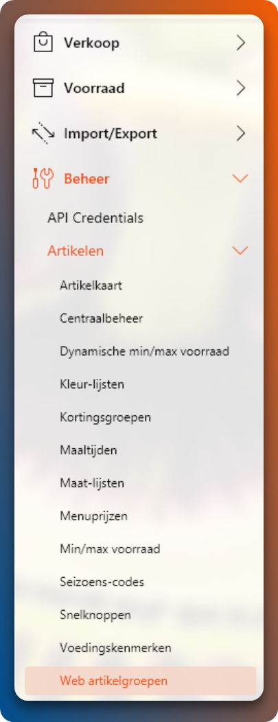 Web artikel groepen maken & vullen