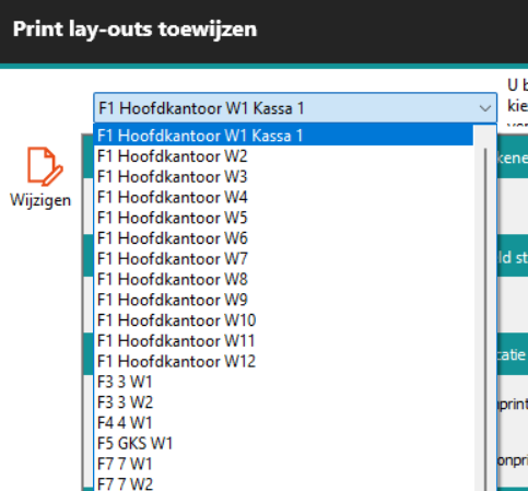 Print lay-outs toewijzen