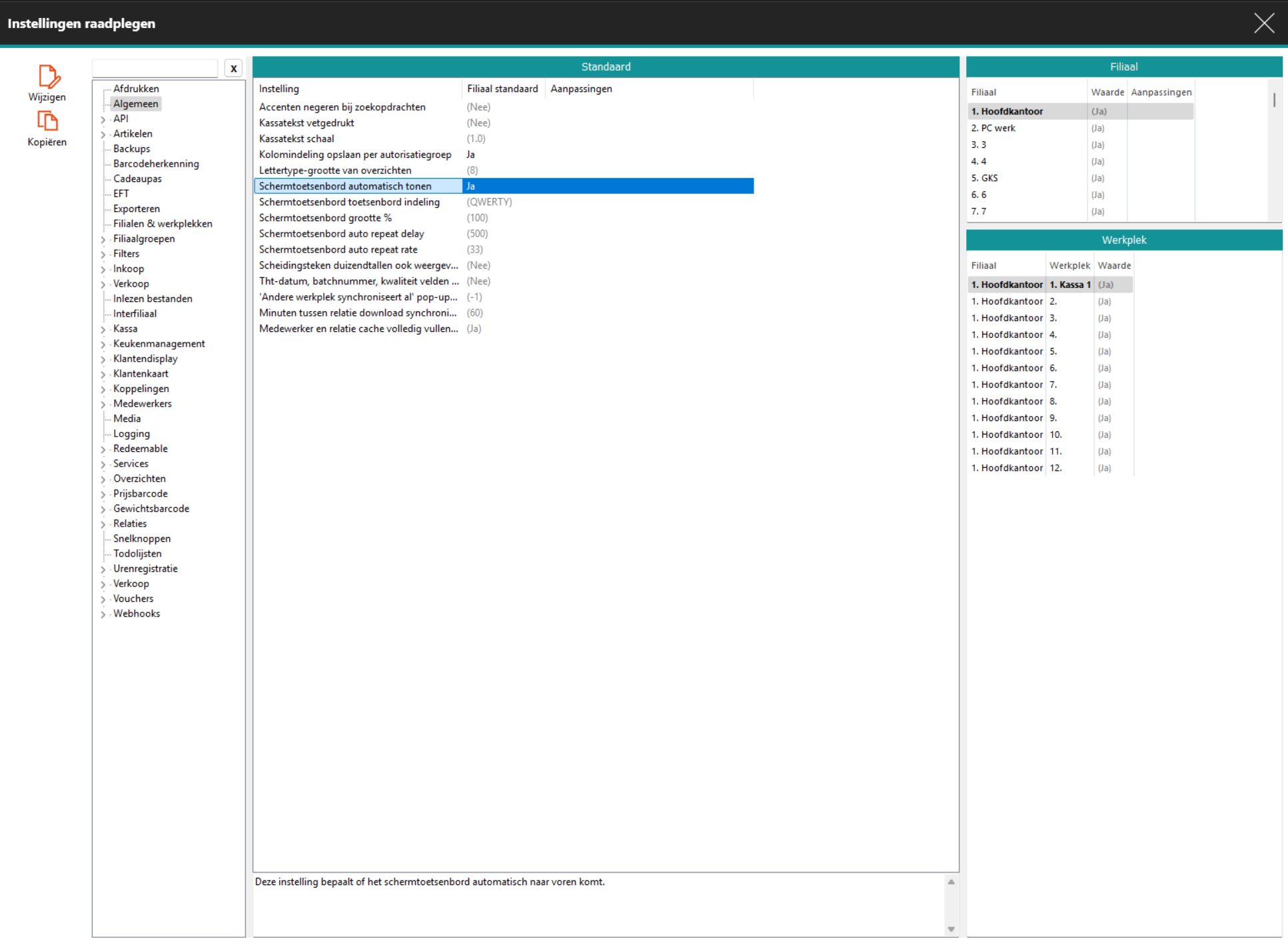 Beheer - Instellingen - Instellingen