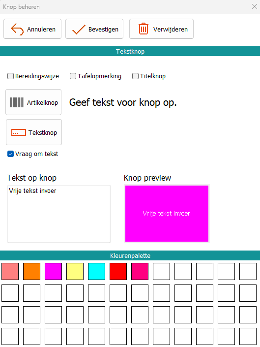 Willekeurig tekst veld aan kassabon toevoegen
