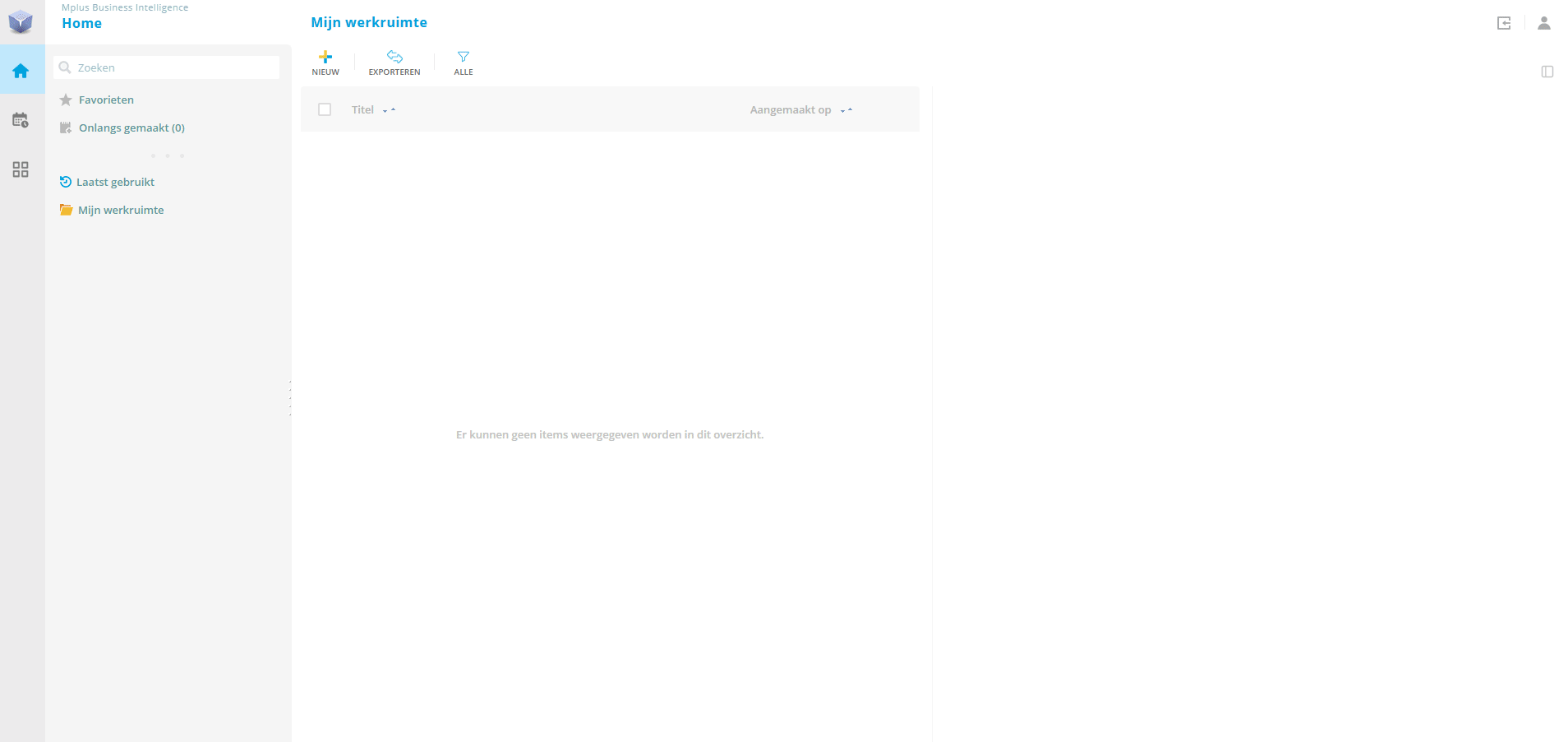 Analyse maken in MplusBI